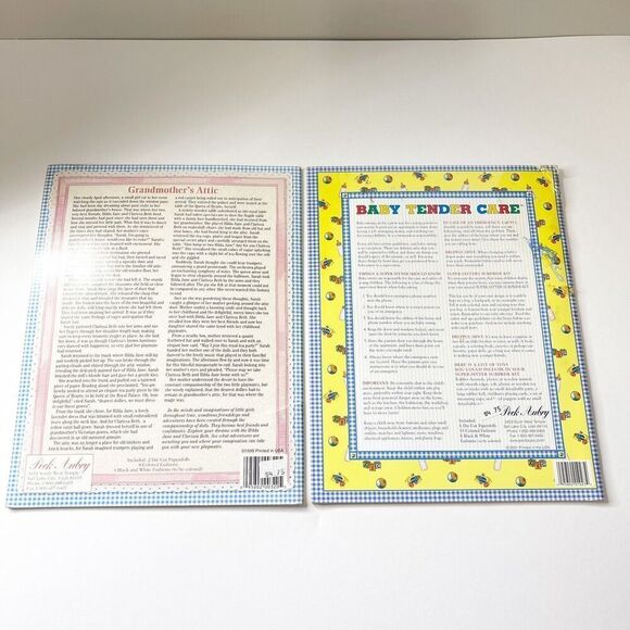 Lot of 2 Peck Aubry Paper Dolls Books Unpunched Dearest Dollies Baby Tender Care - Picture 7 of 16